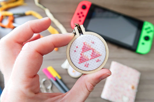 Cross-stitch pattern - Triforce (Yellow and Pink)