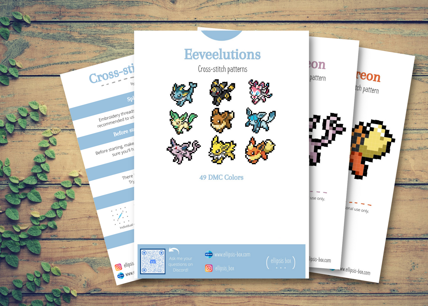 Cross-stitch pattern - Eeveelutions