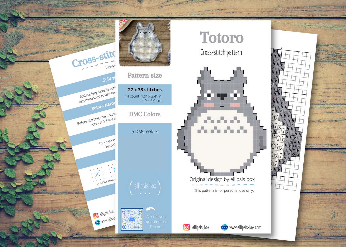 Cross-stitch pattern - Totoro
