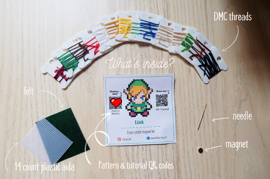Link from Zelda - Cross stitch magnet kit