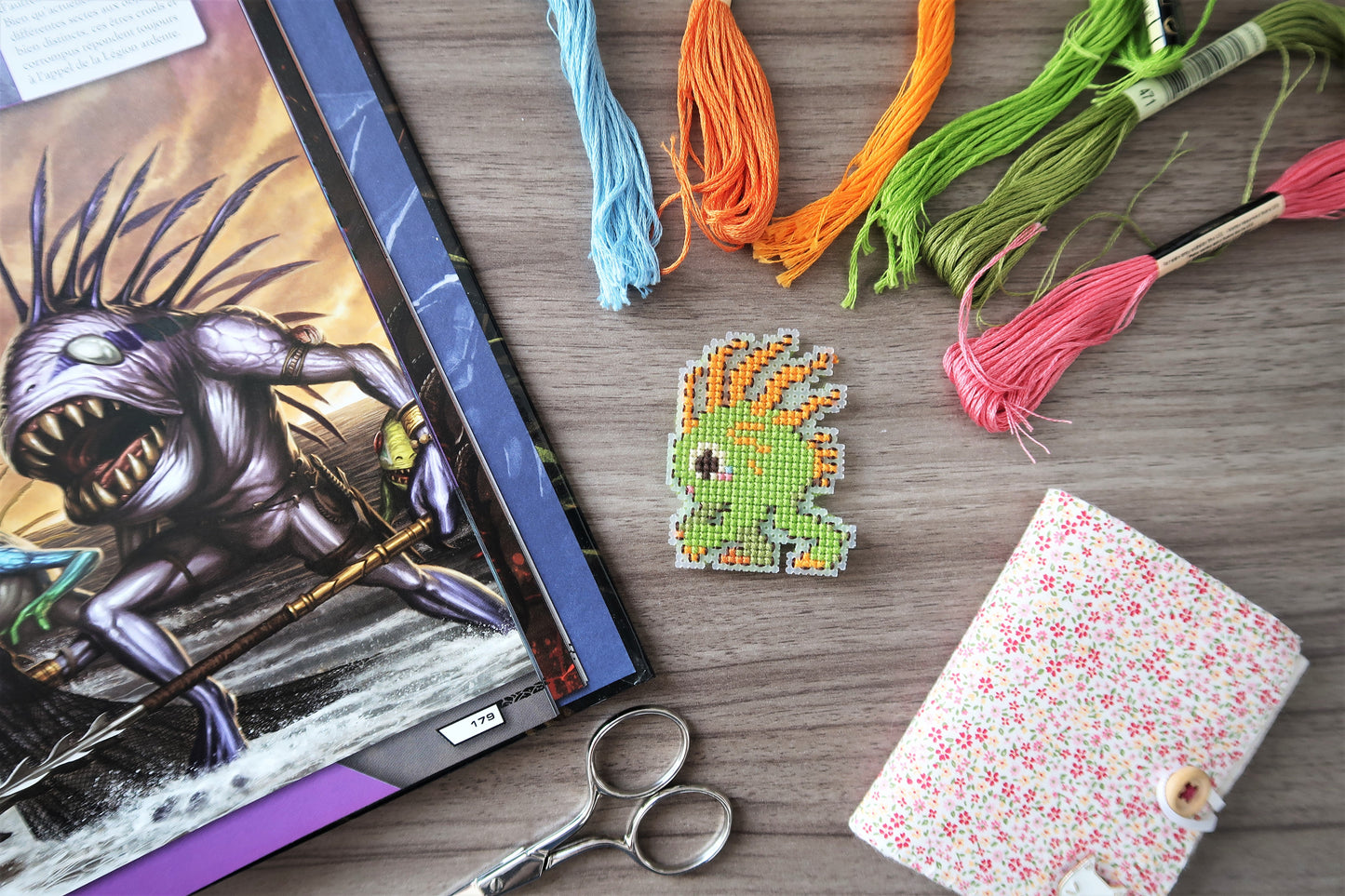 Cross-stitch pattern - Green Murloc