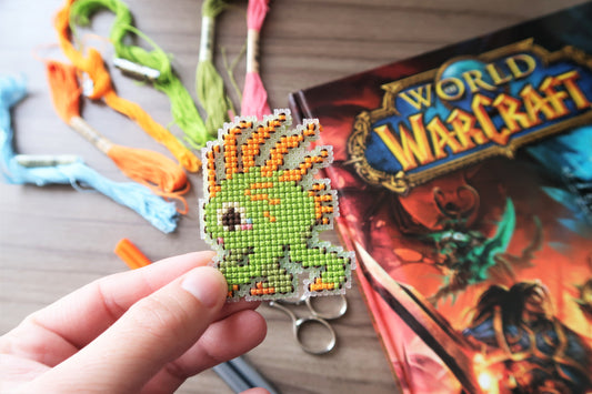 Cross-stitch pattern - Green Murloc