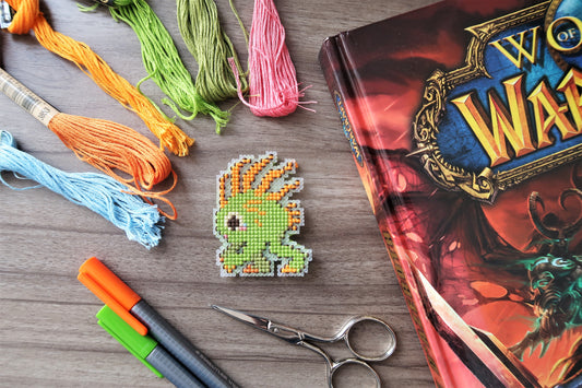 Cross-stitch pattern - Green Murloc