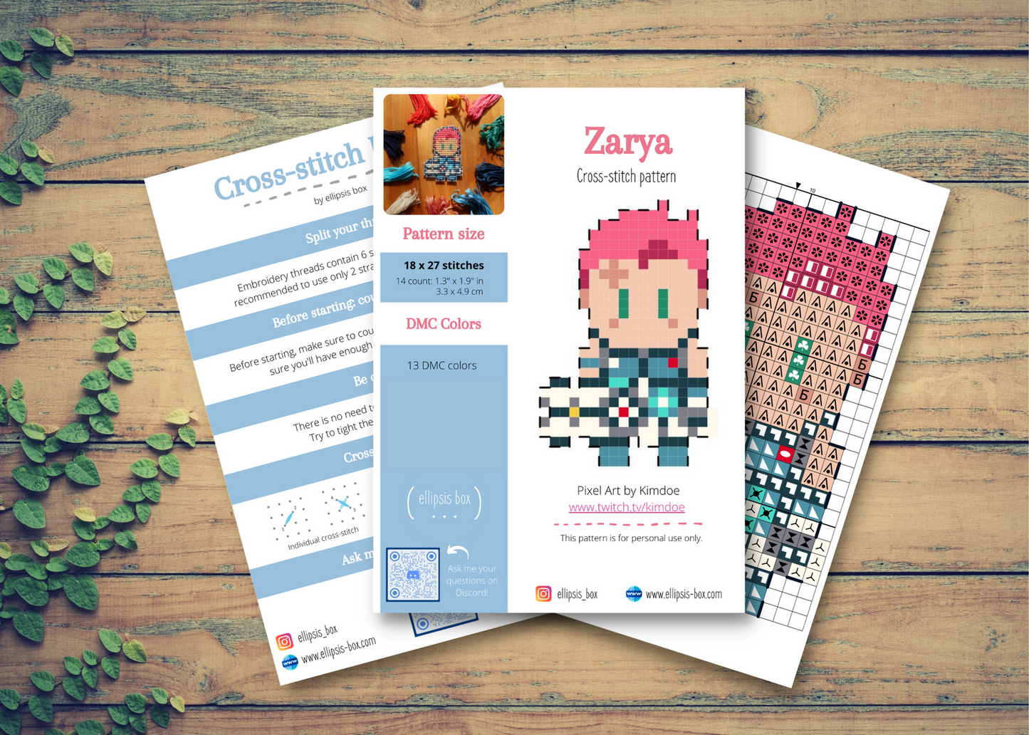 Cross-stitch pattern - Zarya