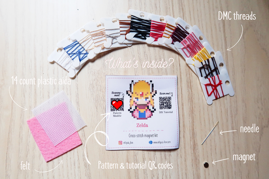 Zelda - Cross stitch magnet kit
